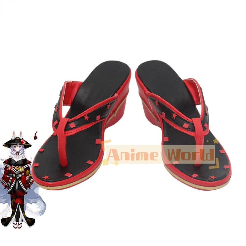 Nina kosaka cosplay sapatos botas de carnaval de halloween sapatos de couro do plutônio vtuber cosplay adereços feitos sob encomenda
