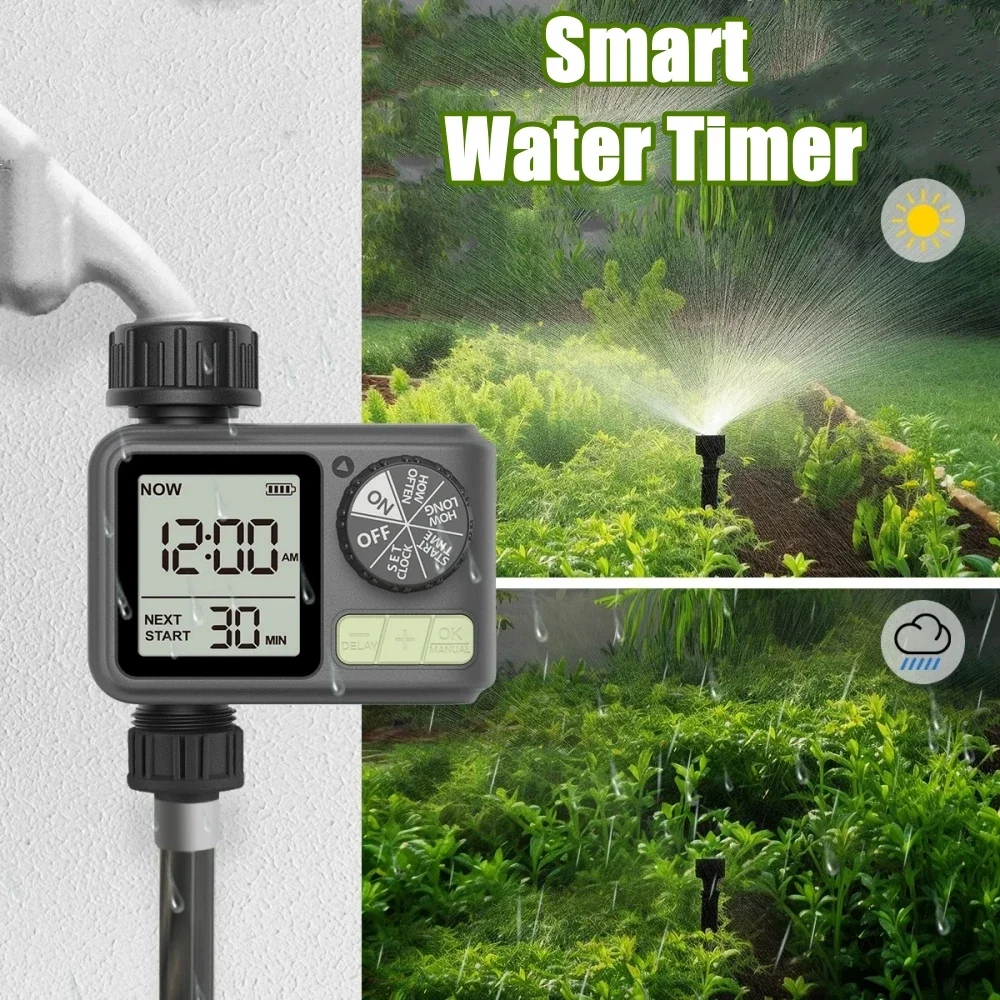 1-Outlet Water Timer Independent Control Program Digital Garden Sprinkler Garden Lawn Intelligent Automatic Drip Irrigation
