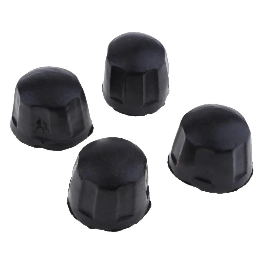 Rubber Dust Nut Covers Caps 40mm Deep Black Protectors for Mini Dirt Bikes and ATV Quad Bike