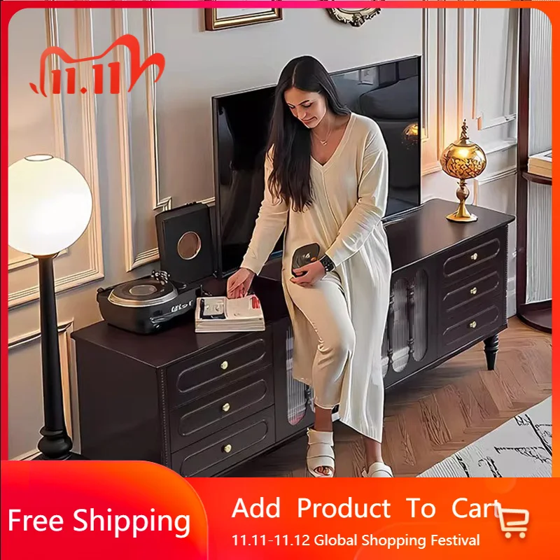 

Retro Luxury Tv Stands Living Room Monitor Cabinets Wood Movies Drawers Tv Table Designer Hallway Archivadores Home Furniture