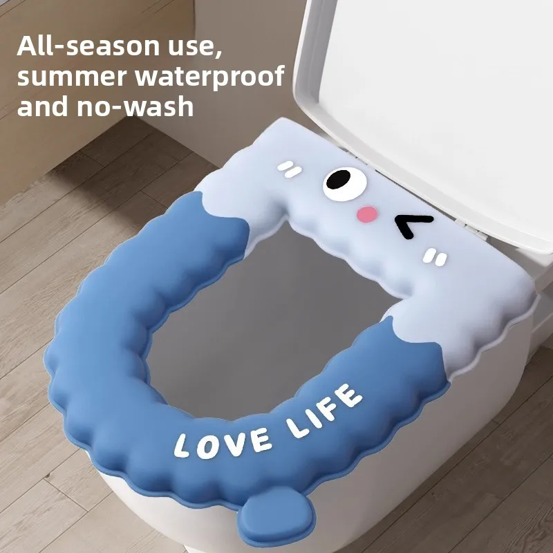 Waterproof Toilet Seat Cushion Universal Four Seasons Household Handheld Thickened Warm Washable Reusable Toilet Mat