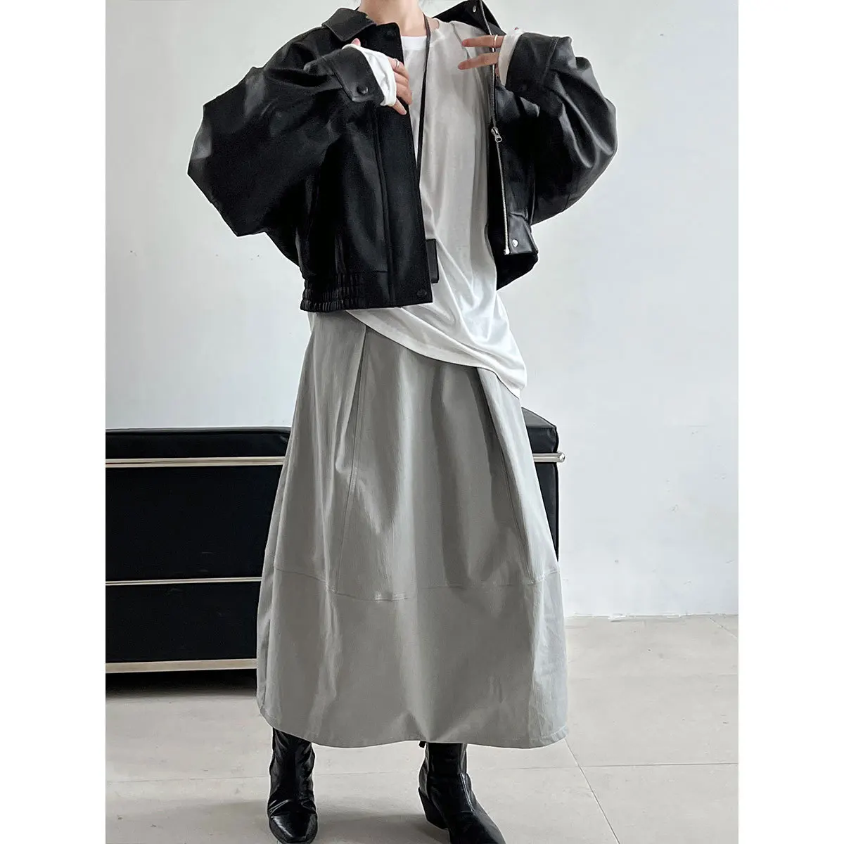 Leather Jacket Women's 2025 Autumn New Loose Short Pu Locomotive Leather Jacket Top