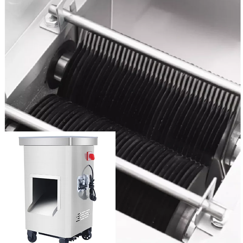 300kg/h Multi Function Meat Slicer Commercial Slicer Meat Cutting Machine Automatic Removable Knife Group Meat Cutter Machine