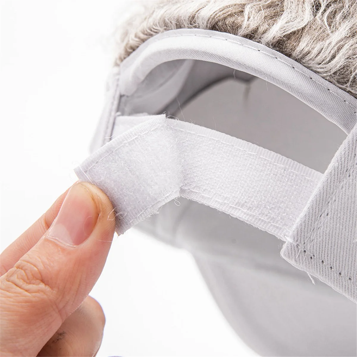 

AT53 Unisex Fashion Wig Caps Concise Sun Visors Street Hip Hop Baseball Cap Sun Snapback Hats Fake Hair Casquette White+Gray