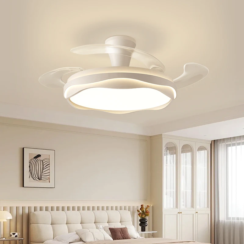 

Bedroom fan light ceiling cream wind invisible restaurant household silent