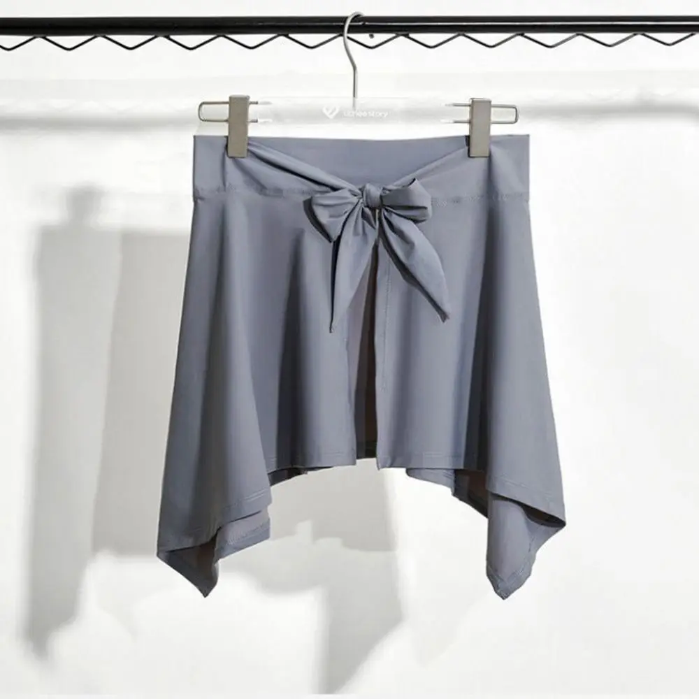 

Новая противопиковая короткая юбка для йоги, дышащая однотонная юбка для скрытия бедер, многофункциональная быстросохнущая юбка для танцев, закрывающая ягодицы, танцевальная юбка