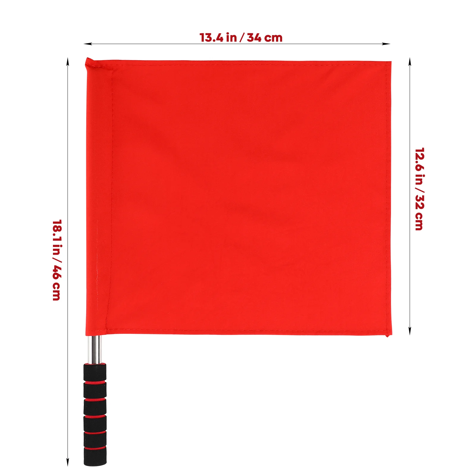 2 Pcs Signs Signal Flag Hand Waving Challenge Flags for Racing Equipment Referee Commanding Red Traffic Hand-cranked