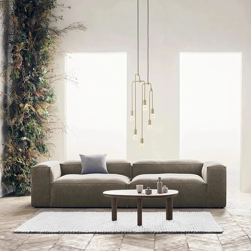 2025 New Design Modern Nordic Living Room Seat  Corner Modular Couch Floor Sofa  Double Seat Sofa Compressed Sofa
