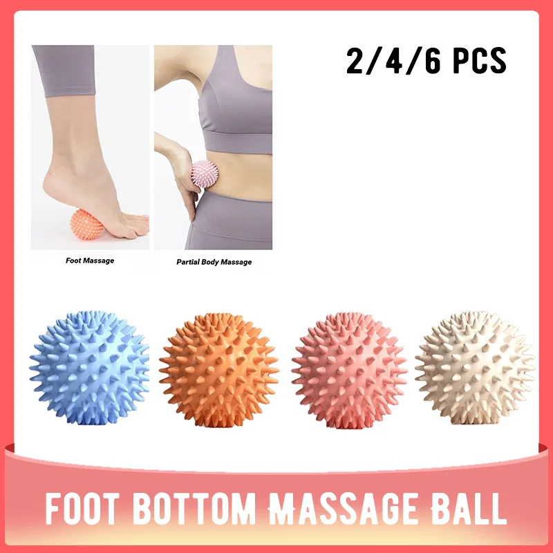 2/4/6Pcs Sport Massage Ball Massager Spiky Deep Tissue Trigger Point Muscle Recovery Pain Relief Durable Hedgehog