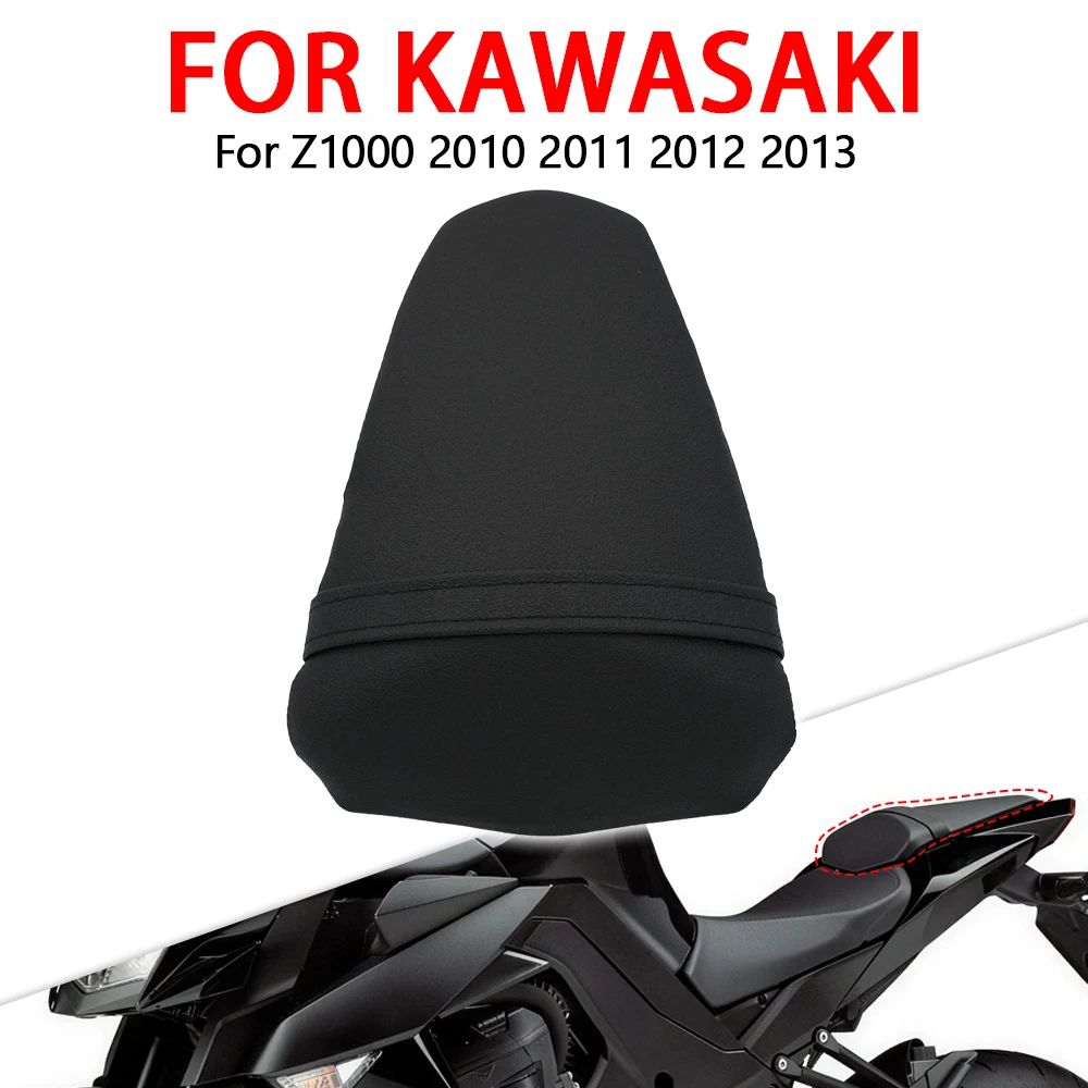 

Fit For KAWASAKI Z1000 Z 1000 2010 - 2013 Rear Passenger Seat Cushion Pillion Pad Black Synthetic Leather Motorcycle Accessories