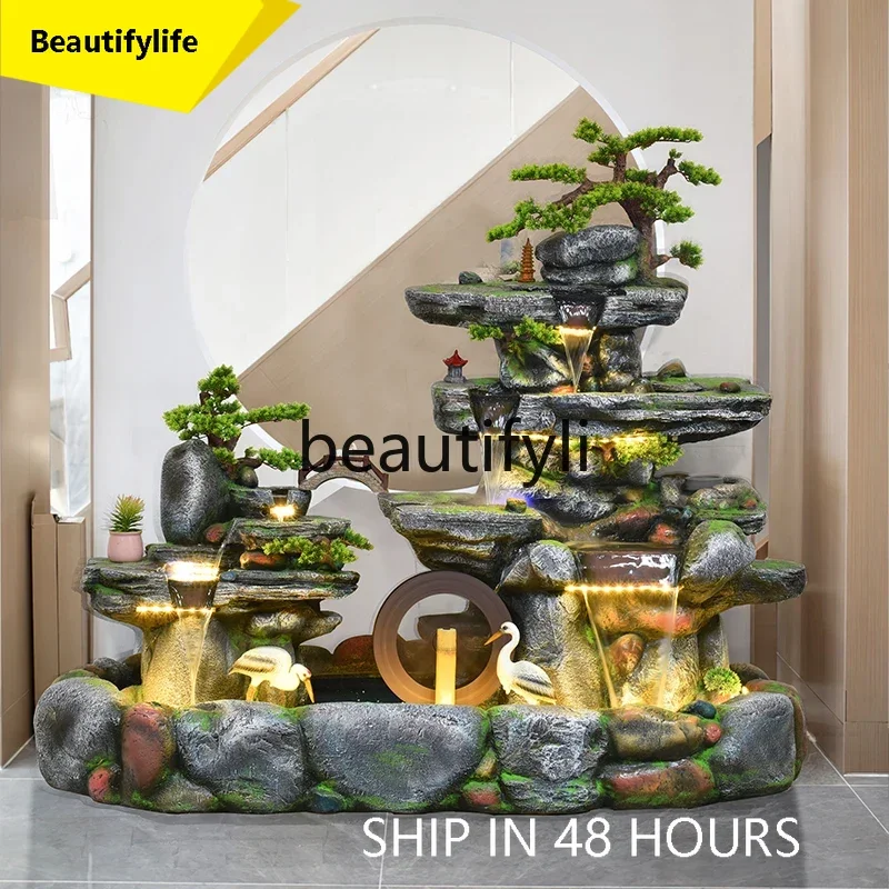 

smt1 Garden ecological landscape fish pond decoration alpine flowing water fountain ornament circulating water landing feng