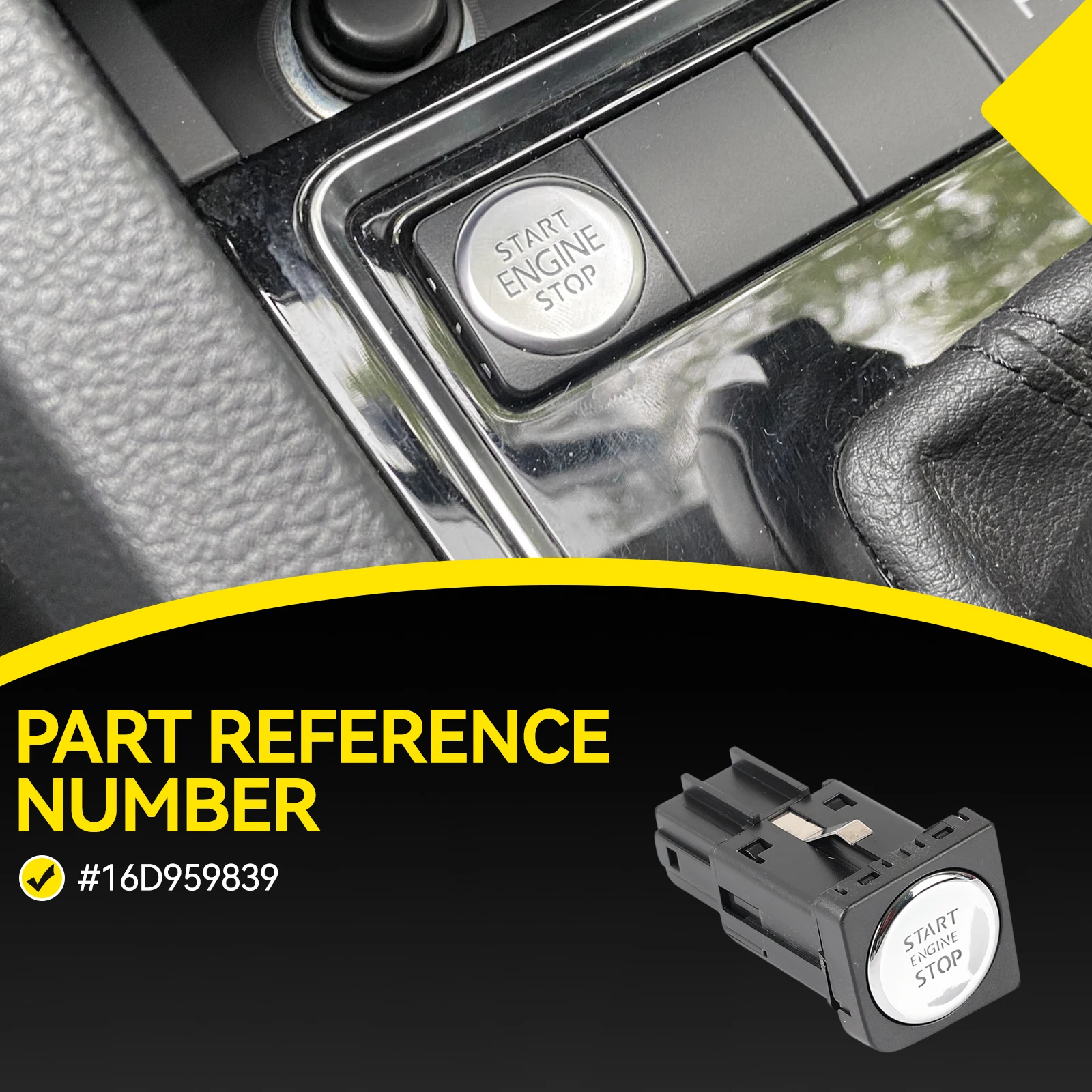 Auto-Motorstart-Stopp-Knopf Zündschalter für Volkswagen VW Jetta 2011-2017 Schlüsselloser Startschalter 16D959839 4 PIN – Detail 5