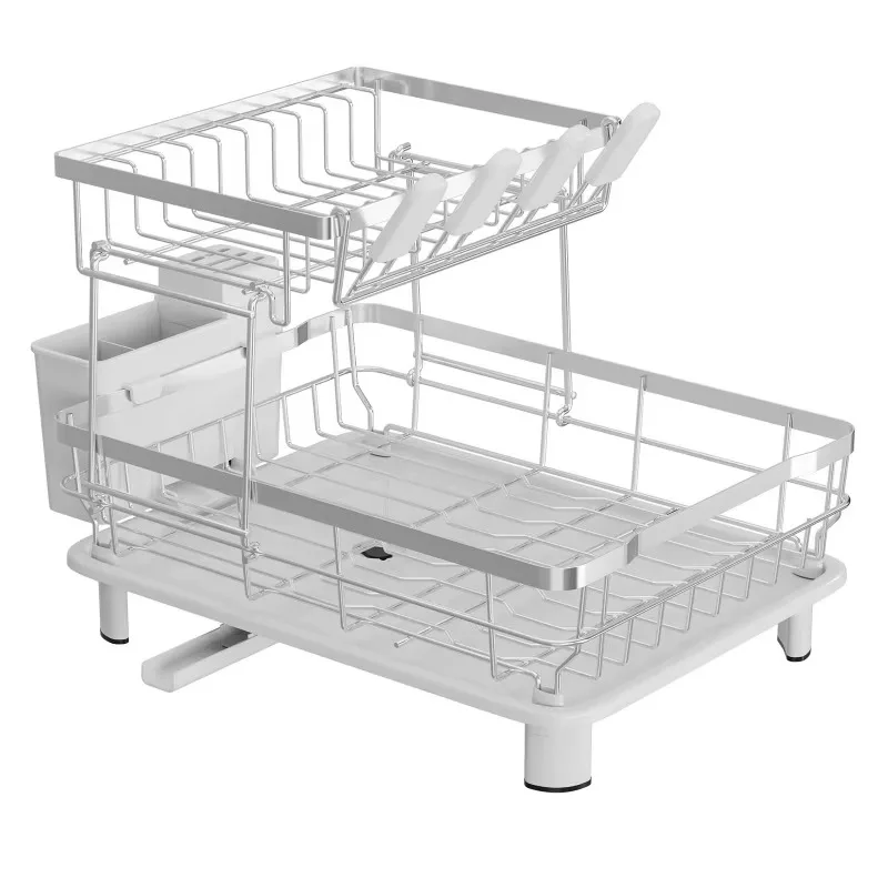 

Wholesale Kitchen Rack Stainless Steel Dish Drain Rack Sink Side Storage Cutlery Rack for Dishes Chopsticks Drain Basket