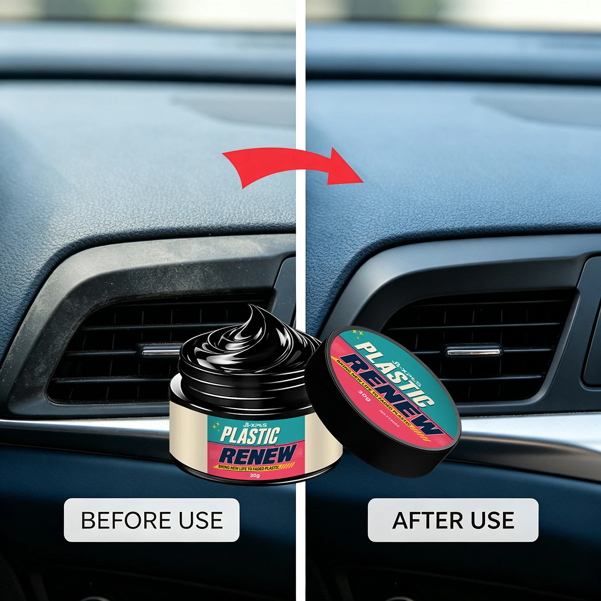 Car Plastic Repair Paste Restore Strengthen Protect Black Shine Anti-Fade Long-Lasting Maintenance Auto Detailing YT2052