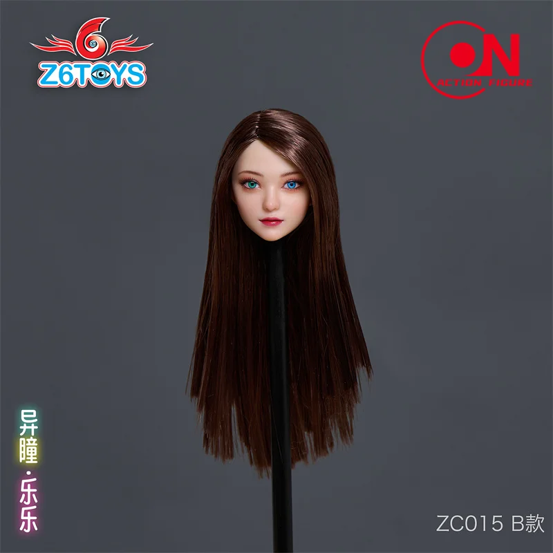 Z6TOYS 1/6 ZC015 نحت رأس فتاة جميلة مع عيون متحركة يناسب 12 بوصة TBL Worldbox جلد شاحب أنثى الجندي عمل الشكل الجسم #3