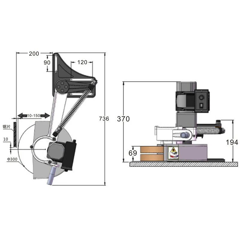 Máquina de serra automática, Torno Desktop, Corte de madeira, Carpintaria, Alimentação, Especial, Alimentador de madeira, AF10