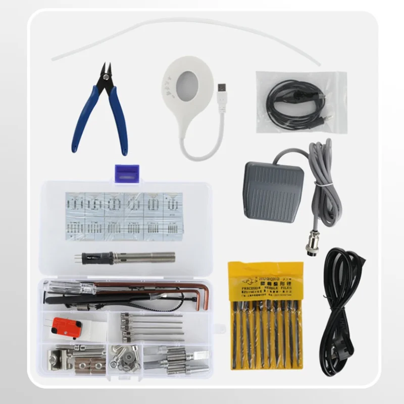Semi Automatic Foot Operated Soldering Machine - Iron for Circuit Board USB Plug Soldering with Solder Station 150W 200W