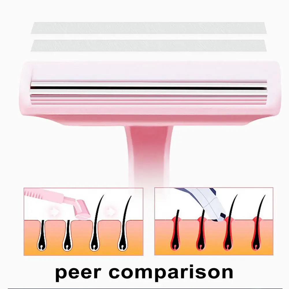 

Женская бритва для удаления волос в подмышках, эффективная двухслойная Женская бритва с лезвиями, быстрое и удобное удаление волос для ног
