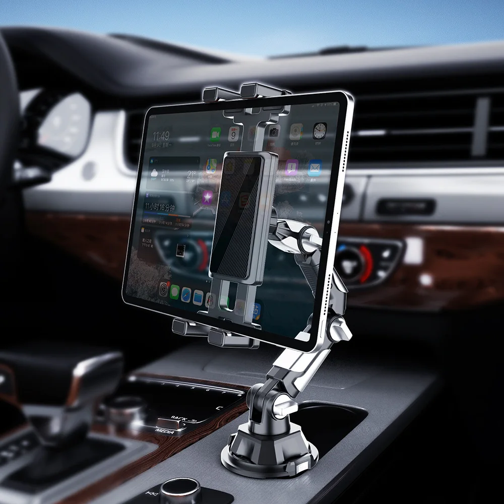 2025 Car Cup Holder Tablet & Phone Mount Universal Stand with Adjustable Long Arm for IPad for Samsung Galaxy Tab for Kindle image 3