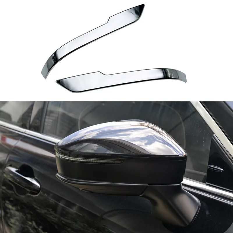 For Toyota Crown Crossover 2023 Chrome Car Door Rearview Rear View Mirror Strip Molding Cover Chromium Styling