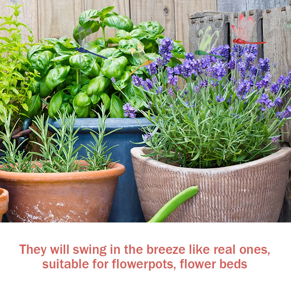 

24pcs Simulation Decorations Decorative Ornaments Flowerpot Yard Stake Outdoor Garden Decoration Brightening Nature Practical