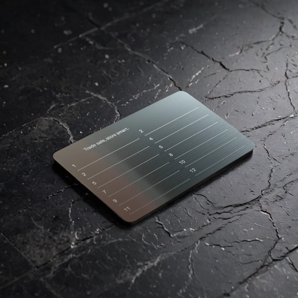 

1 шт./2 шт./3 шт. материал из нержавеющей стали с 1 ручкой из нержавеющей стали, подходящим для хранения паролей биткойнов и криптовалюты, сек.