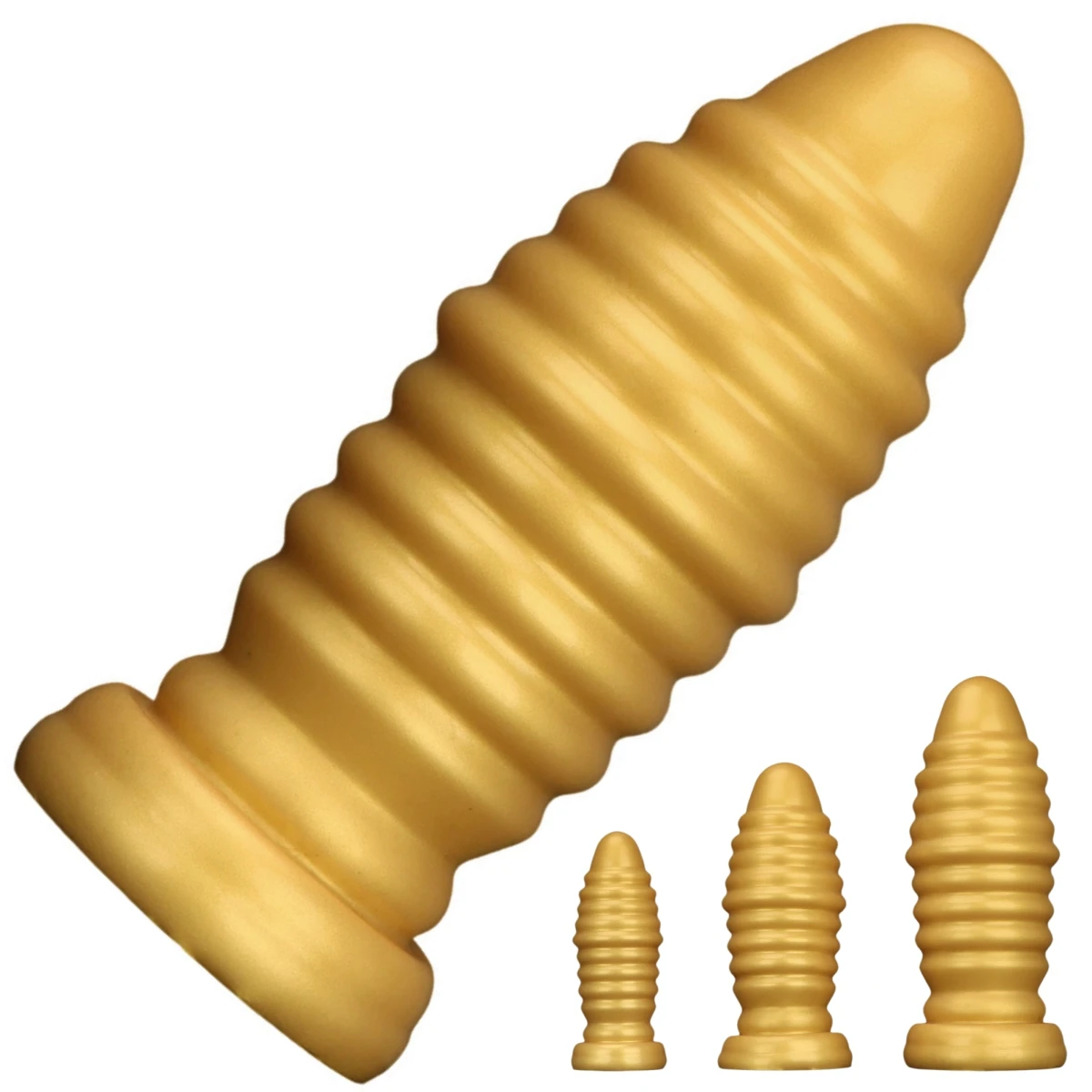 3 Sizes Large Thread Anal Butt Plugs Big Dildo Soft Silicone Anal Vaginal Dilator Prostate Massager Adult Sex Toys for Women Men