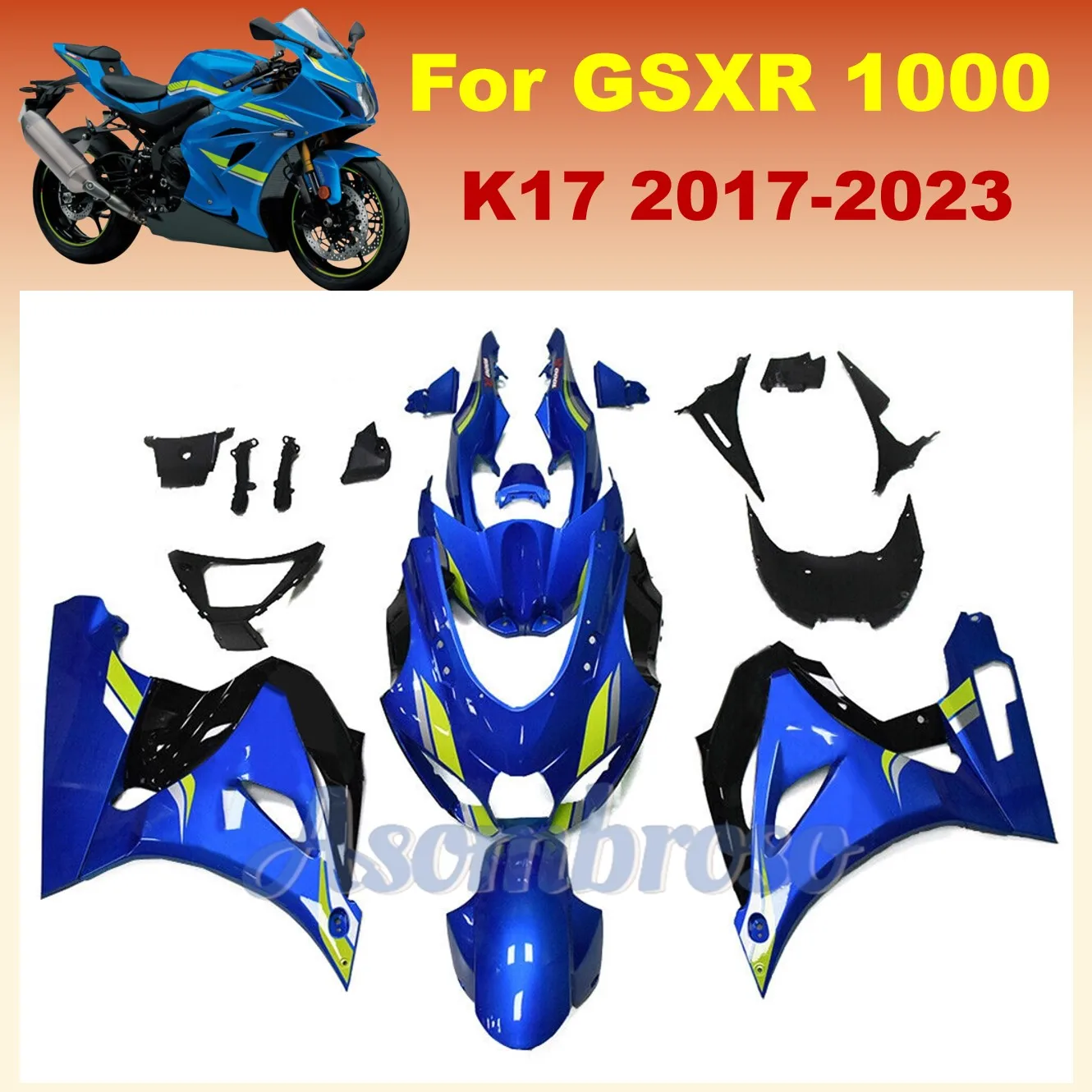 

Cool Style Motorcycle Fairing Kits for Suzuki 2017 2020 2019 2023 GSXR1000 2018 2021 2022 Full Bodywork Set blue