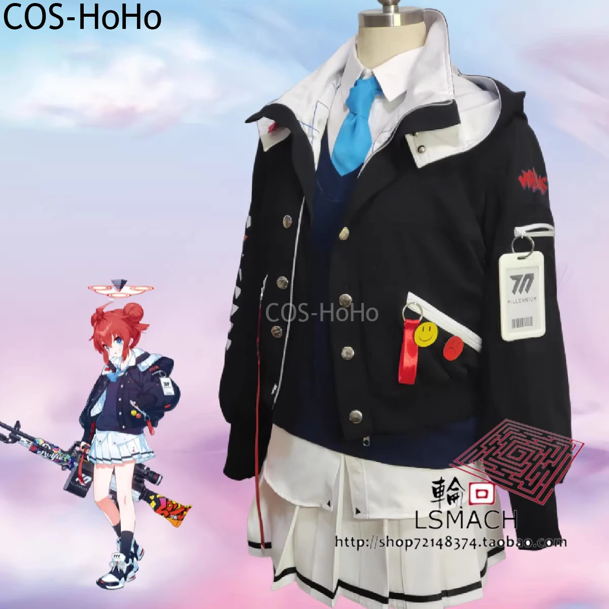 COS-HoHo Blue Archive Konuri Maki Game Suit Lovely Uniform Cosplay Costume Halloween Party Role Play Outfit Custom Any Size