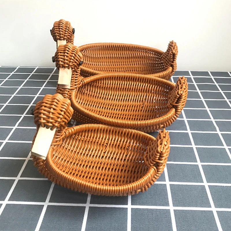 Rattan Woven Fruit Basket Cute - Food Snacks Basket review and price