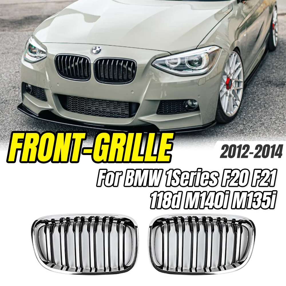 

For BMW 1Series F20 F21 118d M140i M135i 2012-2014 Front Grille,Diamond Style Mesh Grill Replacement,Car Styling Upgrade.