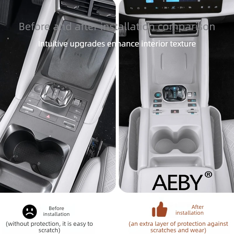 For BYD Atto 2 2024-2025 Center Console Control Key Cover,Anti-Fingerprint Anti-Dust Protection,Anti-scratch pad dashboard