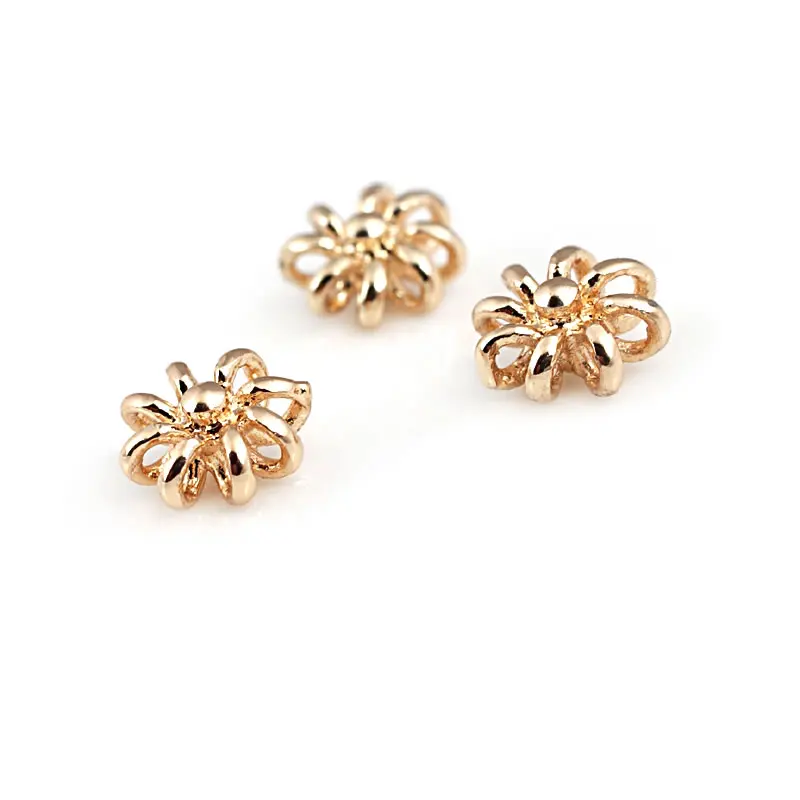 12PCS 18K Gold Color Brass Flower Charms Pendants High Quality Diy Jewelry Making Supplies Necklace Earrings Accessories