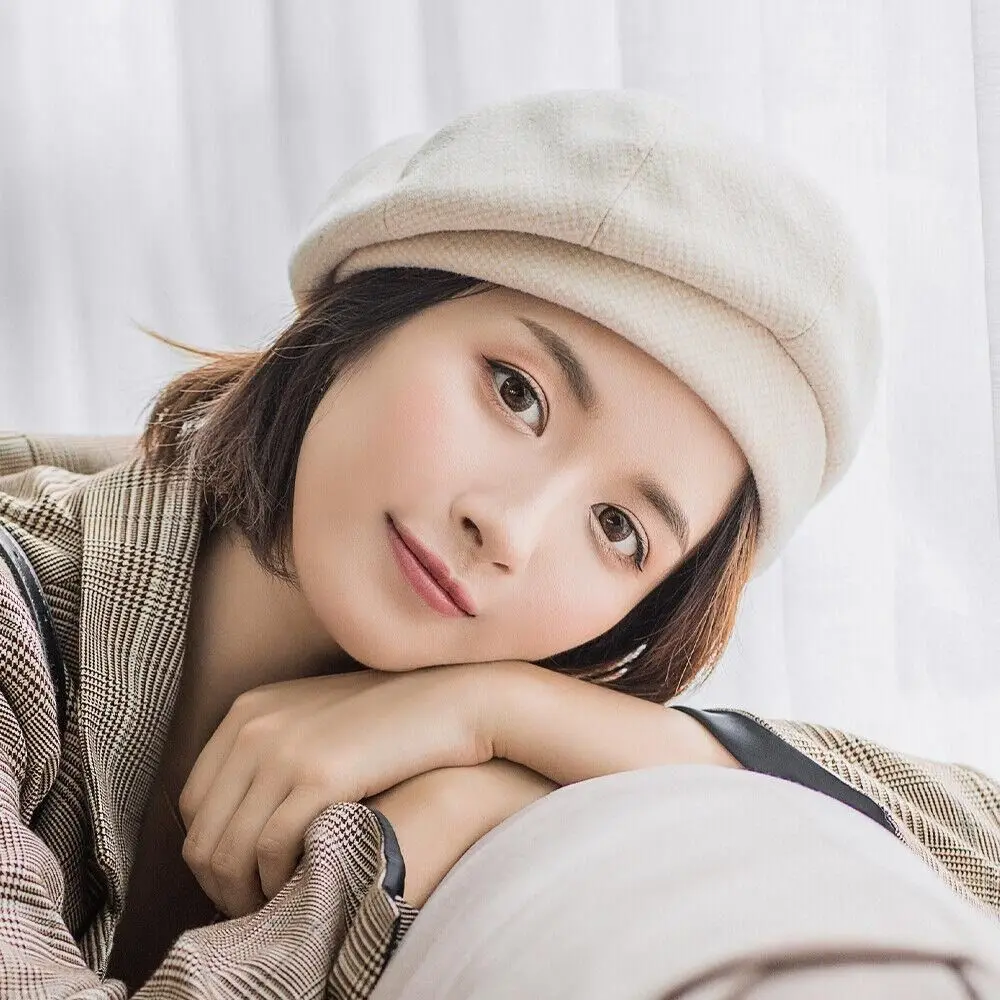 قبعة رسام صوف ، طراز عتيق ، قبعة صغيرة منقوشة ، قبعة قطنية شتوية ، موضة