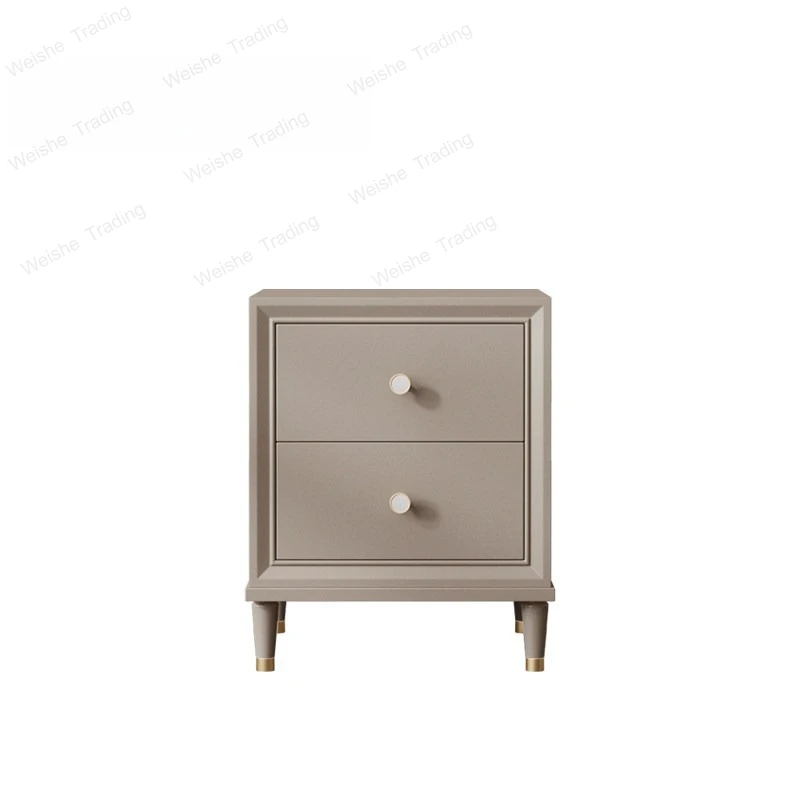 American light luxury solid wood bedside table Modern simple drawer cabinet Bedroom locker Storage cabinet Bedside cabinet