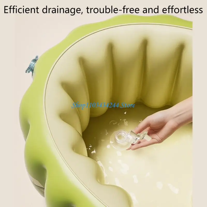 Upgrades PVC Baby Bathing Tub Not Slip Bottom Stable Structure for Newborns - Image 2