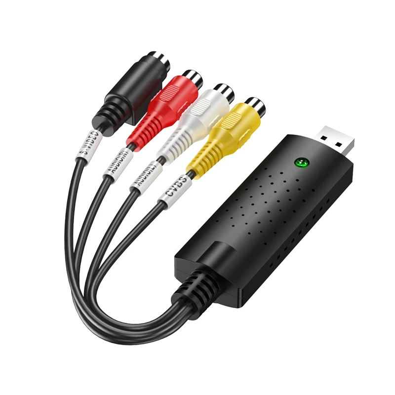 Easycap USB 2.0 Easy Cap Video TV DVD VHS DVR Capture Adapter Easier Cap USB Video Capture Device Support Win10