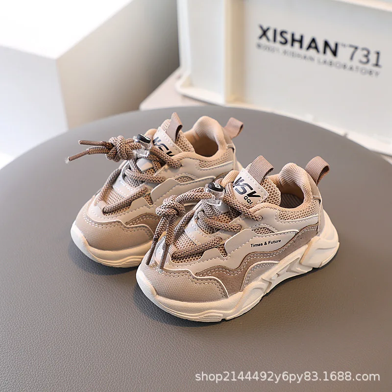 

Spring Boy Girls Campus Sneakers Autumn Kids Soft Sole Non-slip Running Shoes Dad-style Casual Shoes Children Mesh Walking Shoes