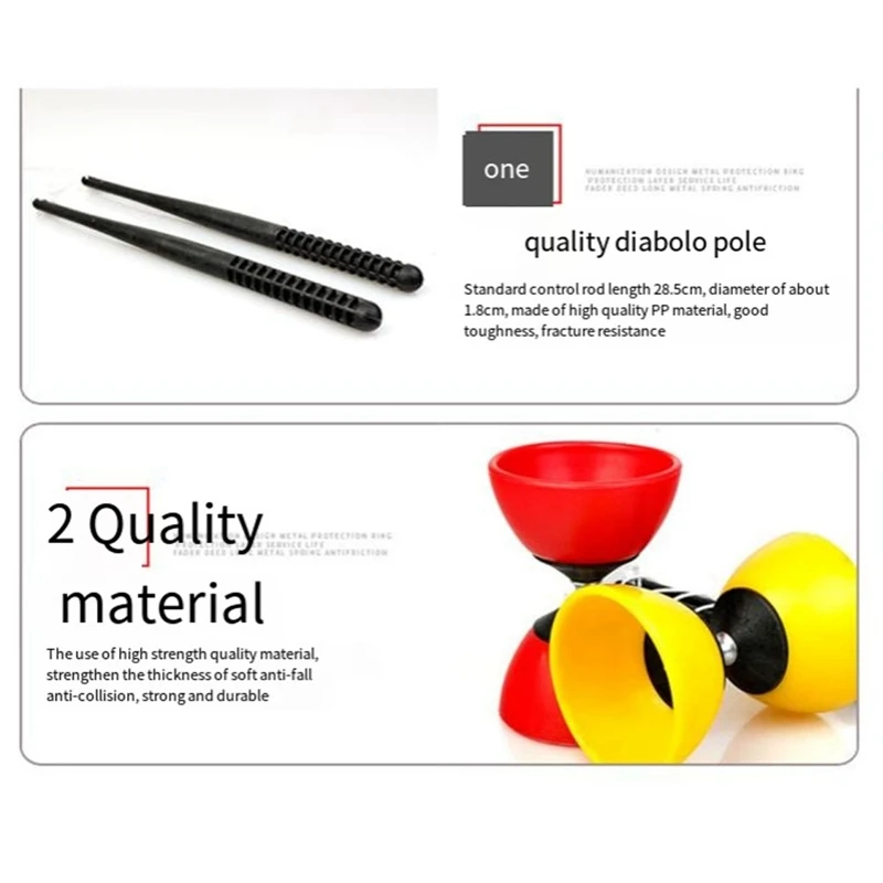 Double-Headed Shaking Rod Diabolo Children's Students And The Elderly Outdoor Fitness Sensory Training Equipment