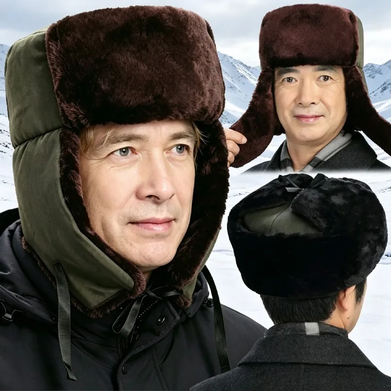 Russian Ushanka Trapper Hat Winter Super Warm Plush Earflap Hat Wind Resistant Snow Cap For Skiing Hiking Cold Climate 2026 New