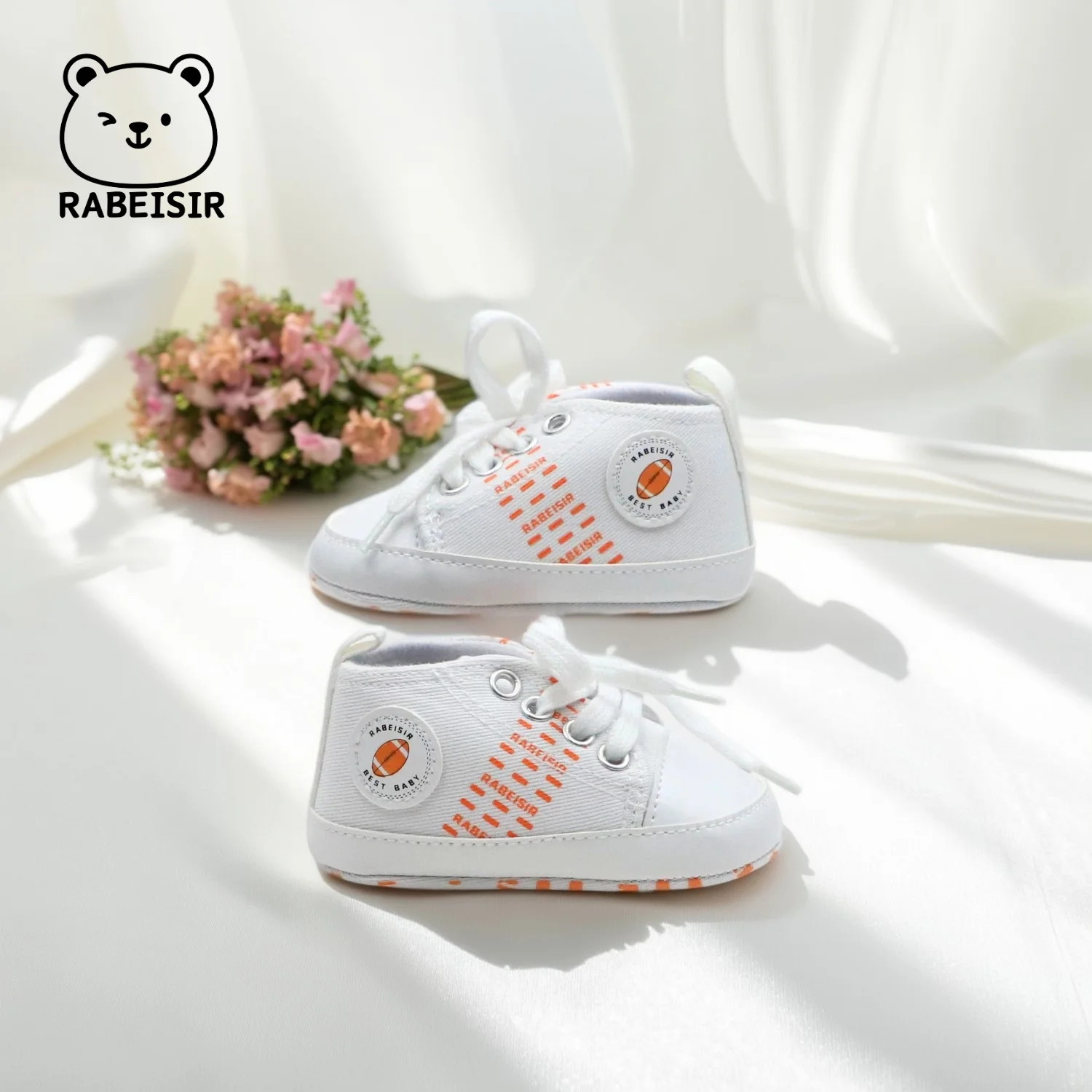 حذاء قماش للأطفال، حذاء مشي للأطفال، نعل ناعم، مضاد للانزلاق، مسامي، 0-1 ونصف سنة، إصدار لجميع المواسم