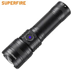 SUPERFIRE Y26-S 15W High Power LED Torch Zoom Flashlight 600M Portable Lantern Long Lasting Rechargeable Camping Hunting Lamp