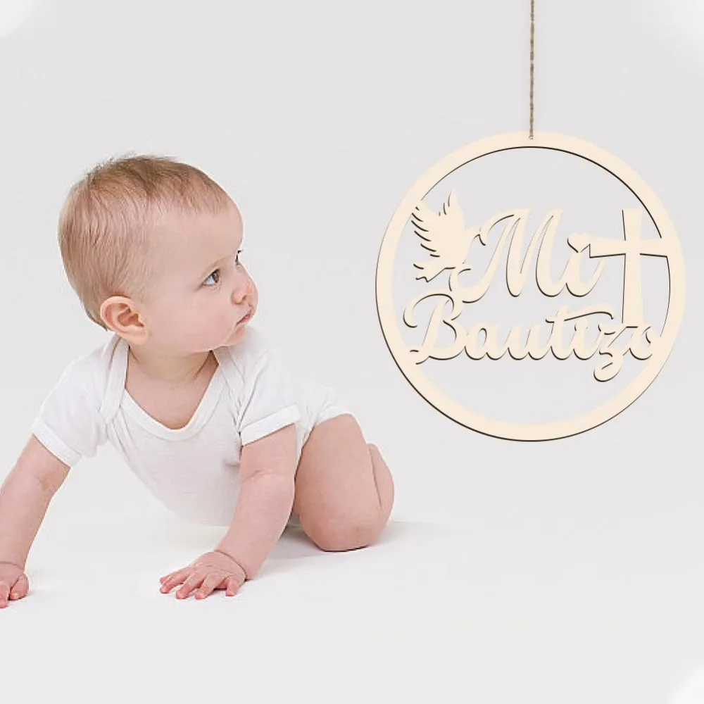 Mi Bautizo Wooden Sign Baby Shower Supplies Wood Letters Sign Decorations Photo Booth Mi Bautizo Baby Shower for Baby Shower