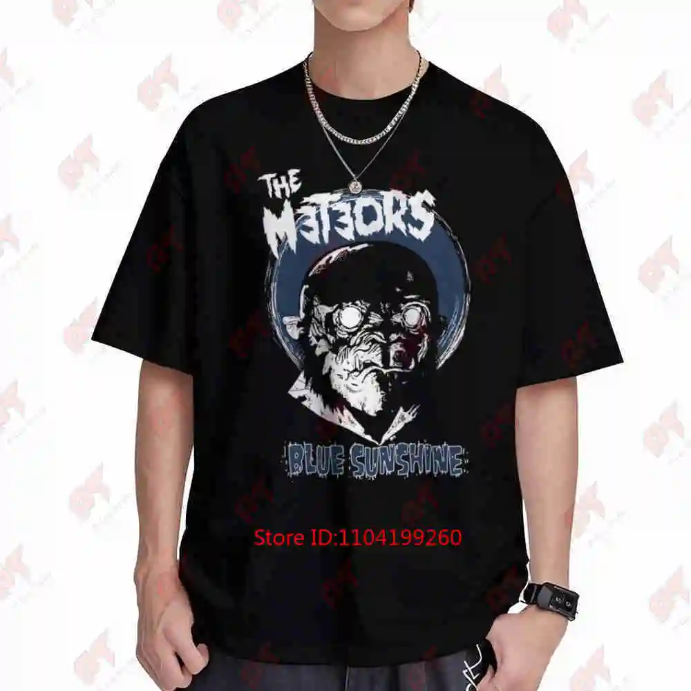 The Meteors Retro Music Meteor Blue Short Sleeve Tee 100% Cotton T-Shirt
