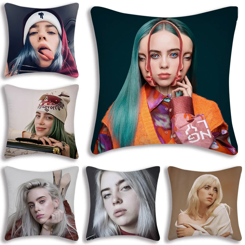 

Hot Singer B-Billies Pillow Covers Cartoon Sofa Decorative Home Double-sided Printing Short Plush Cute Cushion Cover