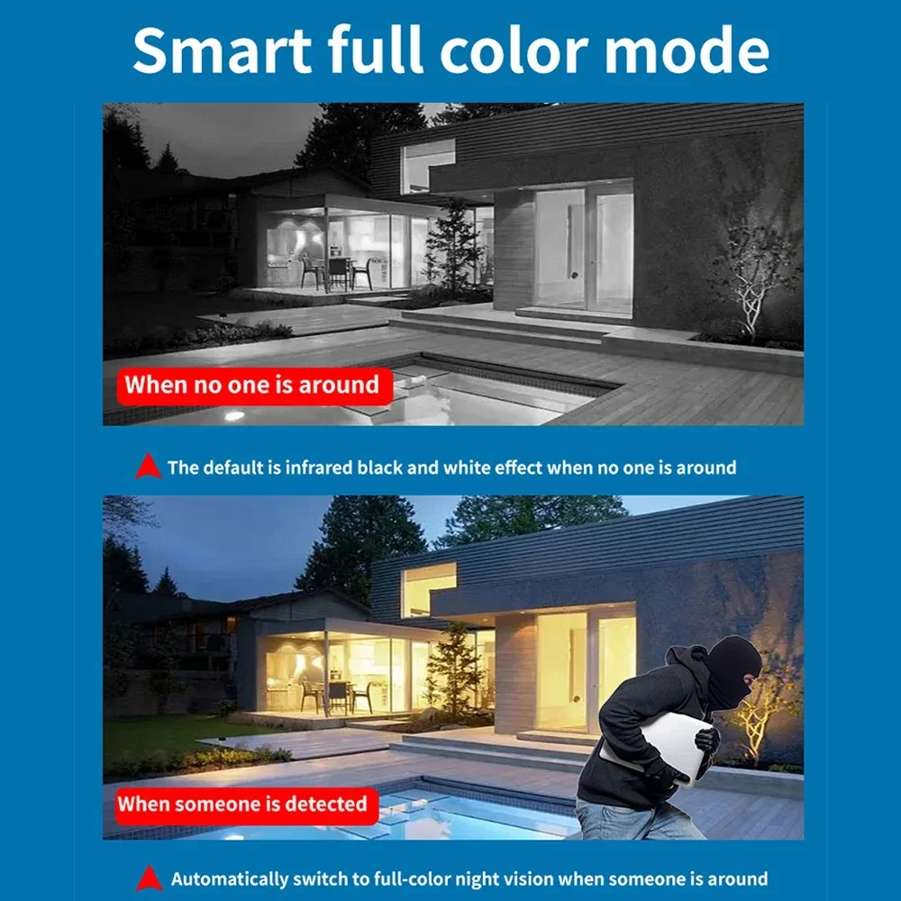 PEGATAH 6K 12MP ثلاثة عدسة ثلاثة شاشة WIFI IP كاميرا خارجية AI تتبع الإنسان PTZ كاميرات فيديو أمنية مقاومة للماء #4