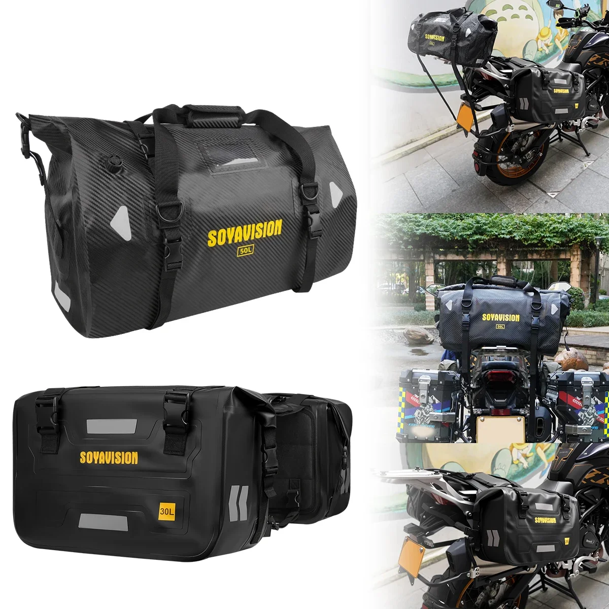 

1 set Motorcycle Bags Waterproof Outdoor Motorcycle Luggage Saddle Bag Rear Seat Bags side bag