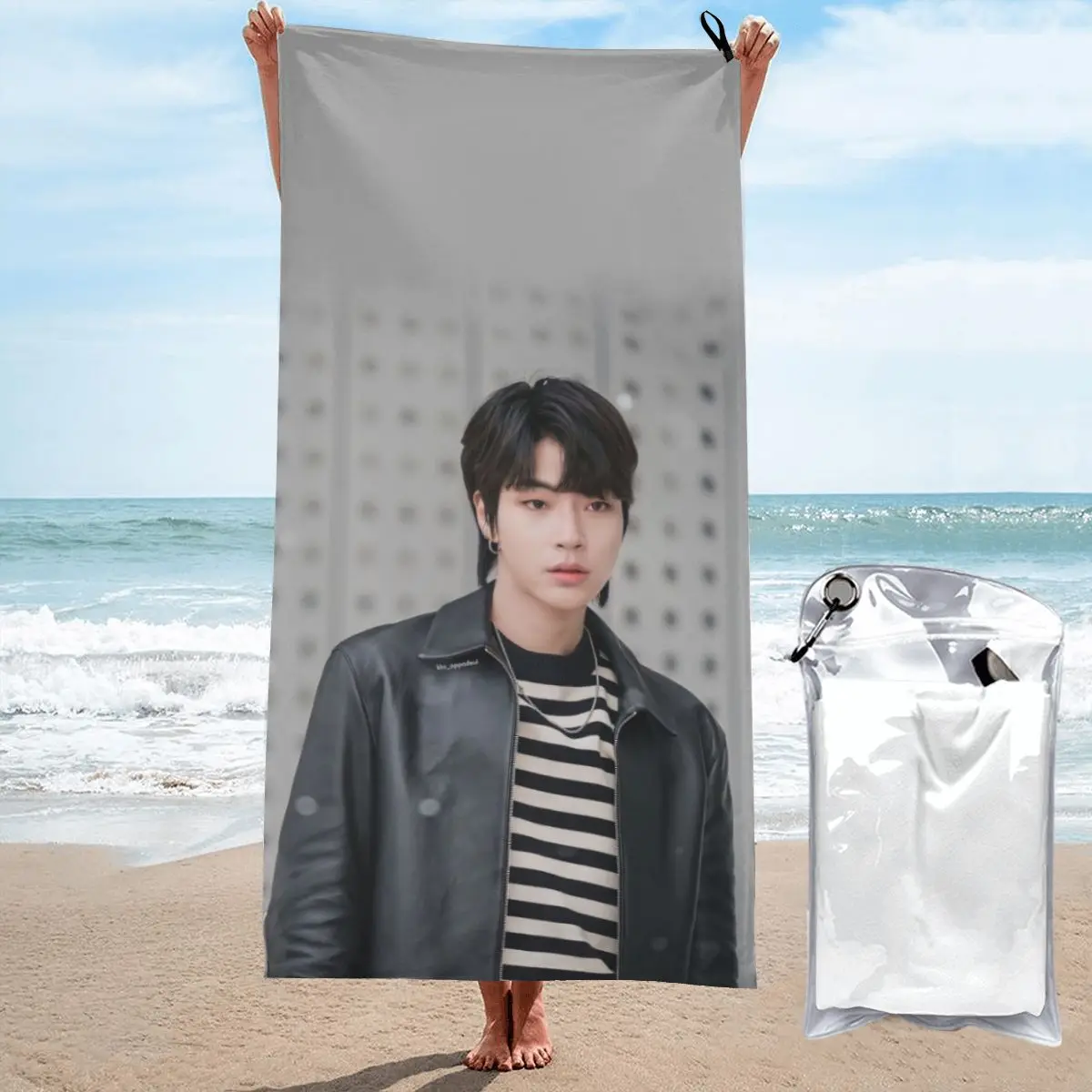 Quick Drying Bath Towels Hwang In Yeop Oversized Printing Towel Super Absorbent Pool Towel Blanket