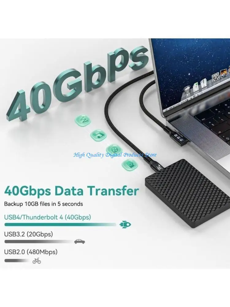 

U2JE USB4 Charging Cable PD240W 40G Charging Cord 8K60hz Video Support Fast Delivery