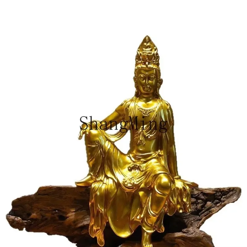 CLL Home Water Moon Free Guanyin Bodhisattva Living Room Entrance Tea Room Bogu Frame Fish Tank Zen Buddha Statue Ornament